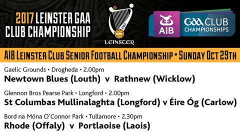 Six Clubs Enter The Fray In AIB Leinster Club SFC