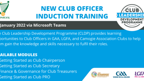 Leinster GAA 2022 Club Officer Training